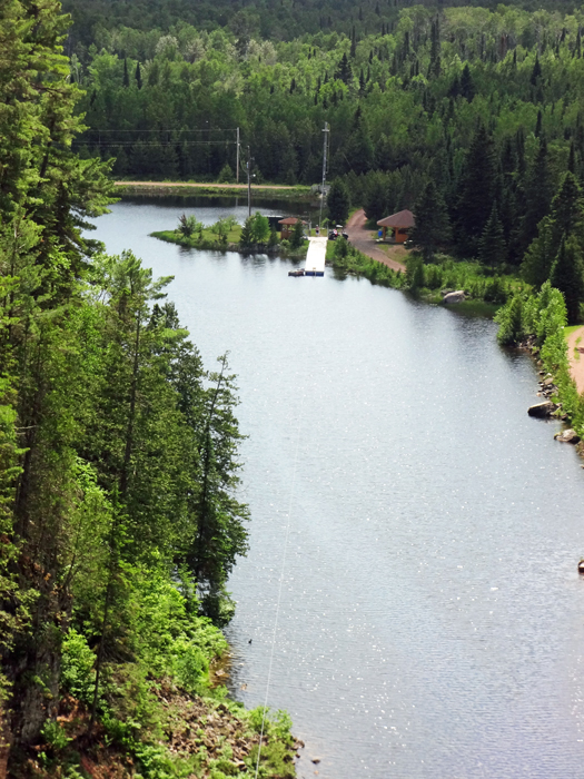 View from one side of the bridge.